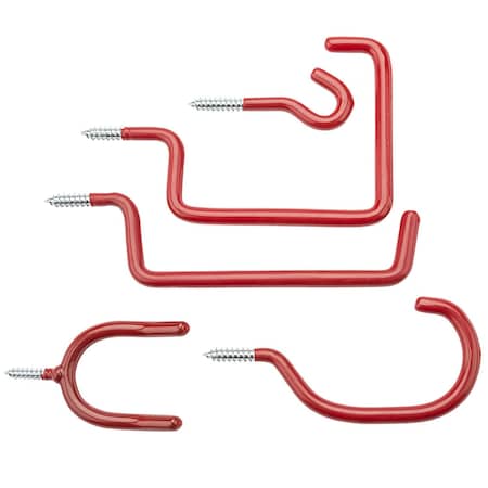 National Hardware National Hardware Red Steel/Vinyl Assorted Screw Hook 5 pk N112-036